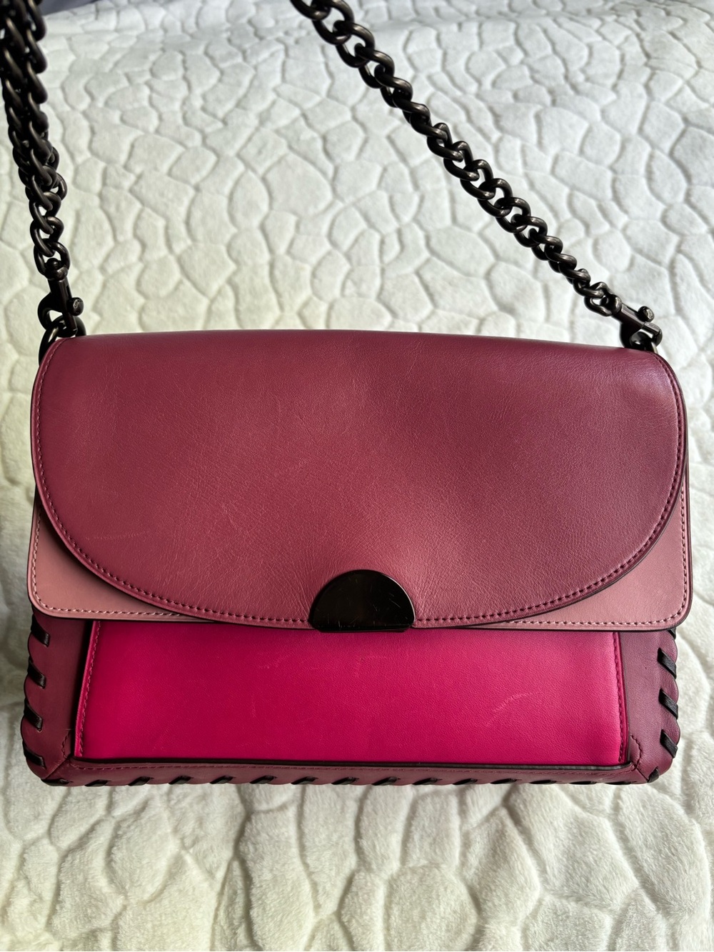 Coach Dreamer Shoulder Bag In Colorblock With Whipstitch NO HANGTAG NO STRAP - Picture 2 of 16
